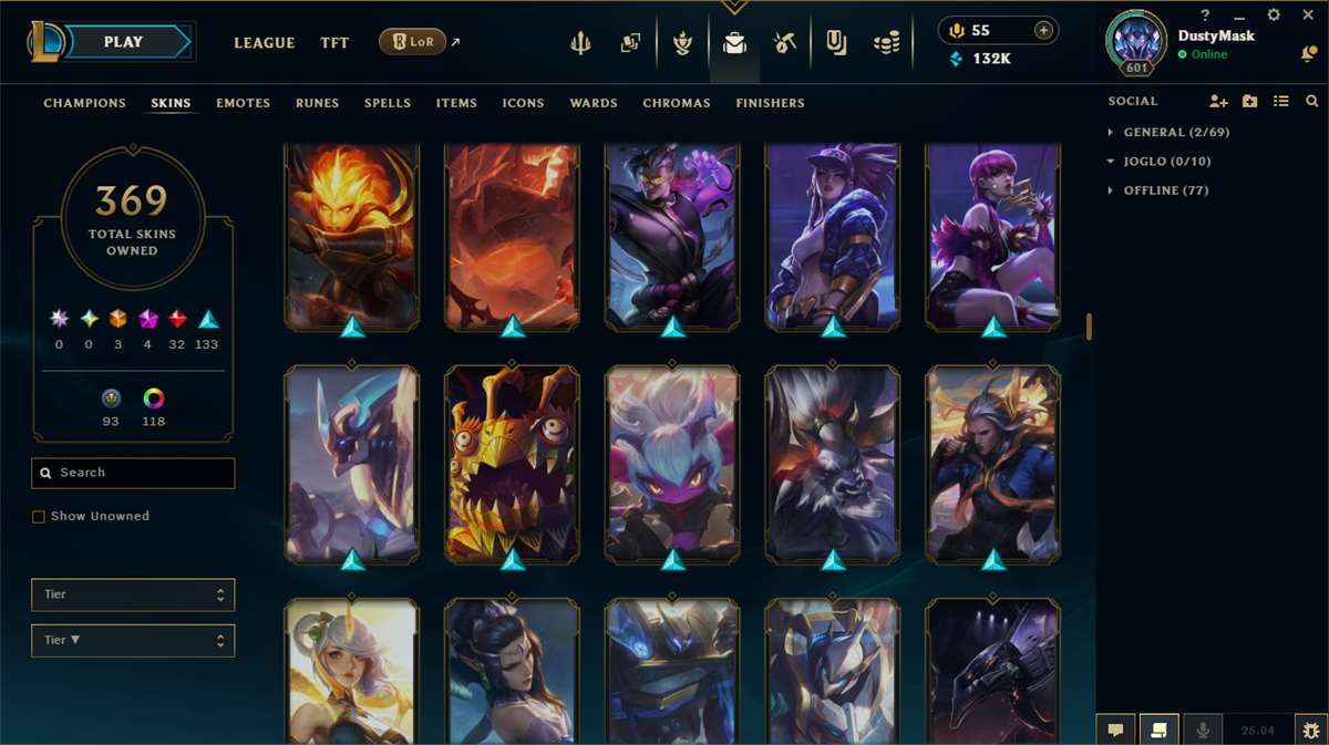 Penjualan akun permainan League of Legends